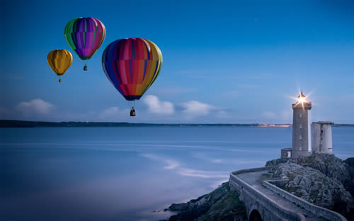 hot air balloons