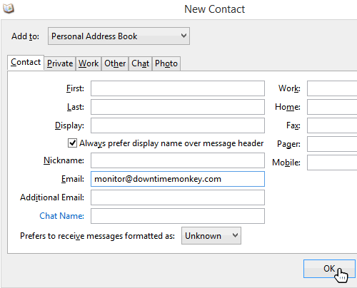 Mozilla Thunderbird Add Email Address To Contact