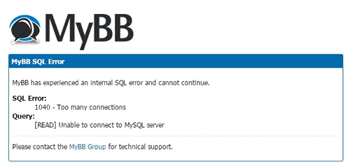 website content monitoring - database errors